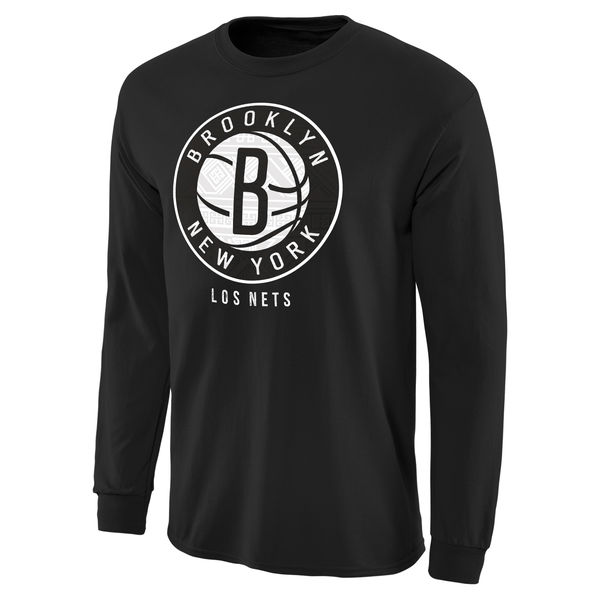 NBA Men Brooklyn Nets Noches Enebea Long Sleeve TShirt Black->->Sports Accessory